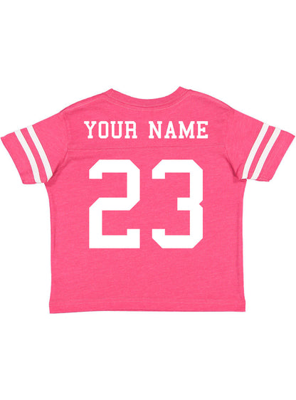 Custom Football Jersey Toddler and Child Personalized with Name and Number (Back Only)
