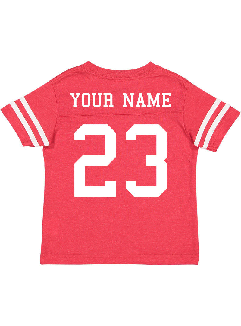 Custom Football Jersey Toddler and Child Personalized with Name and Number (Back Only)