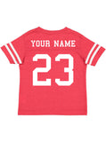 Custom Football Jersey Toddler and Child Personalized with Name and Number (Front & Back)