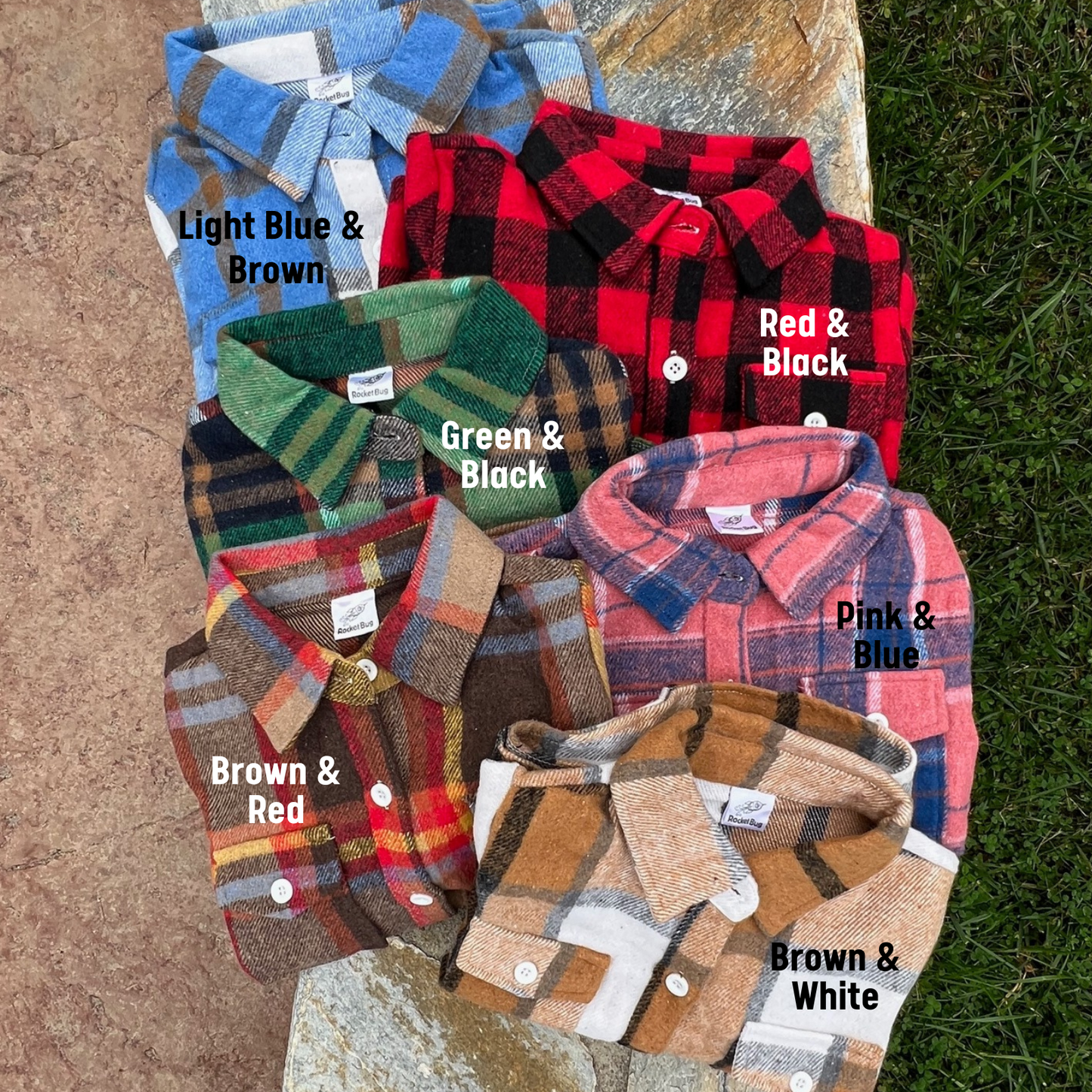 Rocket Bug Cozy Soft Flannels - Thick, Warm, & Snuggly Jacket - Baby, Toddler, Kids, Boys, Girls Shacket