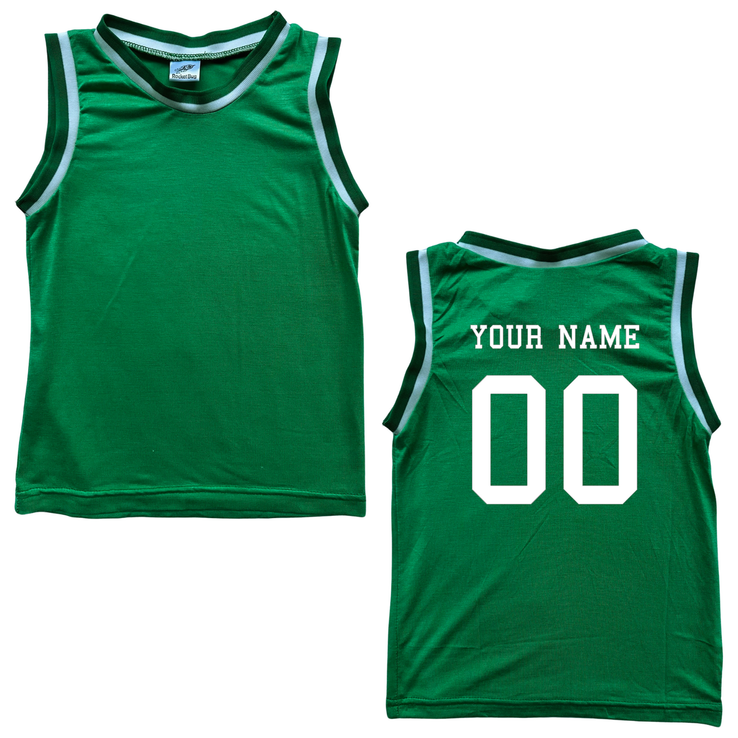 Personalized Sleeveless Basketball Jersey for Toddlers- Personalized with Name and Number (Back Only)