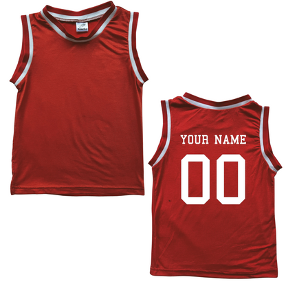 Personalized Sleeveless Basketball Jersey for Toddlers- Personalized with Name and Number (Back Only)
