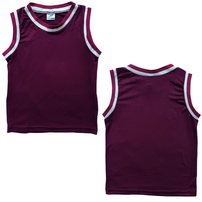 Blank Sleeveless Basketball Jersey for Toddlers