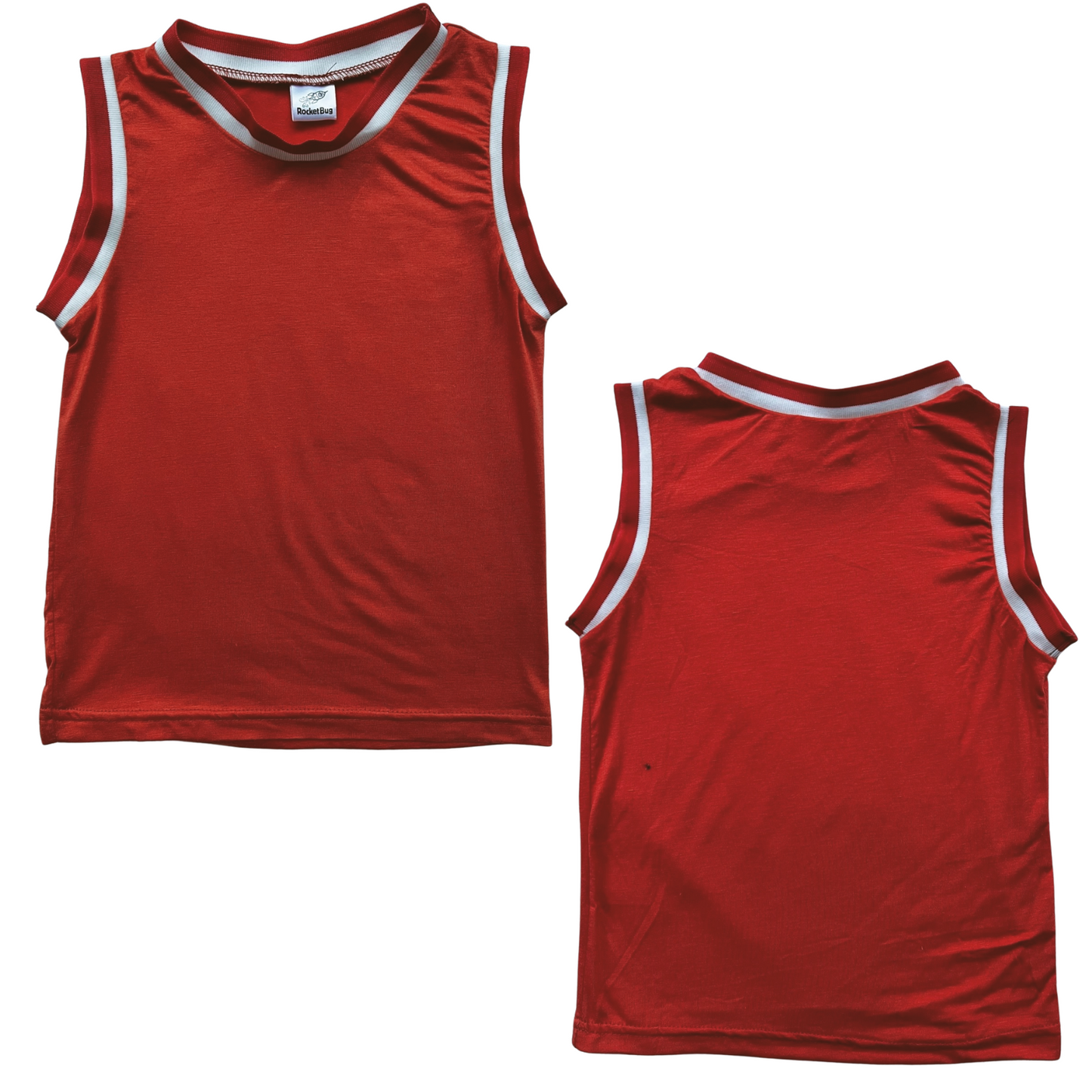 Blank Sleeveless Basketball Jersey for Toddlers