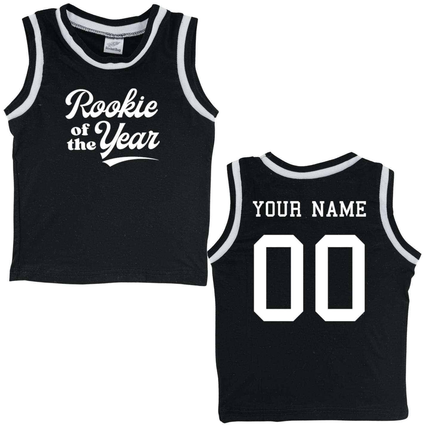 Personalized Rookie of the Year Basketball Jersey Toddler Tee Personalized with Name and Number