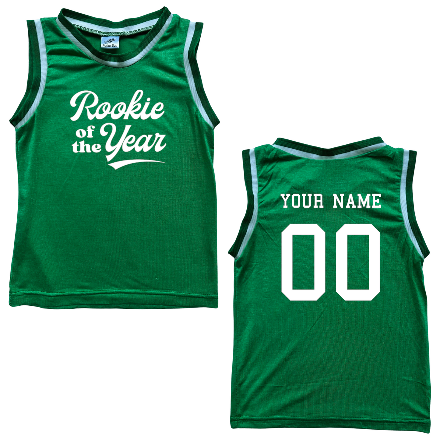 Personalized Rookie of the Year Basketball Jersey Toddler Tee Personalized with Name and Number