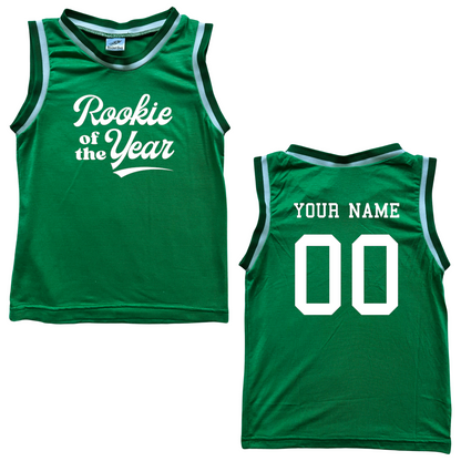 Personalized Rookie of the Year Basketball Jersey Toddler Tee Personalized with Name and Number