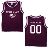 Personalized TEAM Basketball Jersey Baby Tee Personalized with Name and Number (Front & Back)