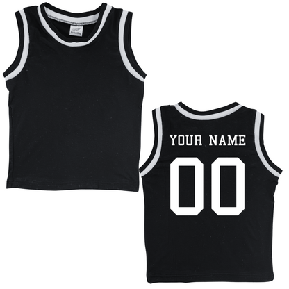 Personalized Sleeveless Basketball Jersey for Toddlers- Personalized with Name and Number (Back Only)