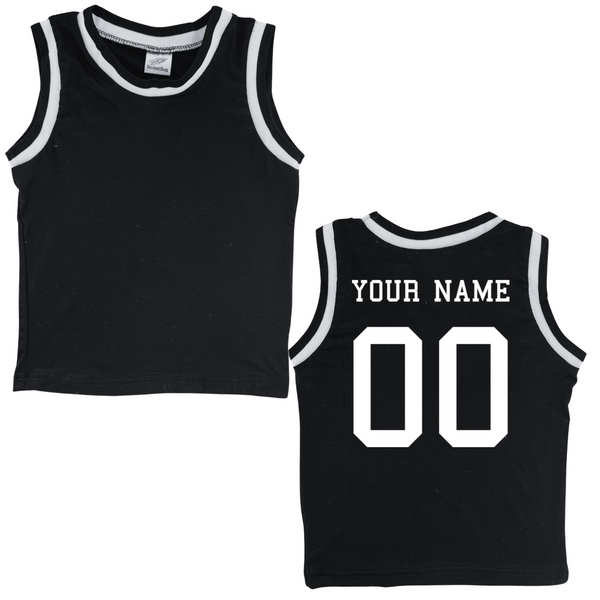 Personalized Sleeveless Basketball Jersey for Toddlers- Personalized with Name and Number (Back Only)