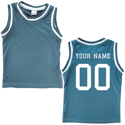 Personalized Sleeveless Basketball Jersey for Toddlers- Personalized with Name and Number (Back Only)