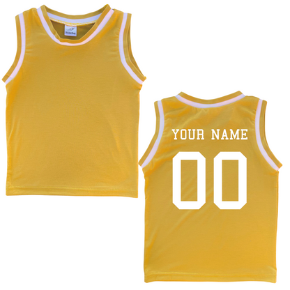 Personalized Sleeveless Basketball Jersey for Toddlers- Personalized with Name and Number (Back Only)