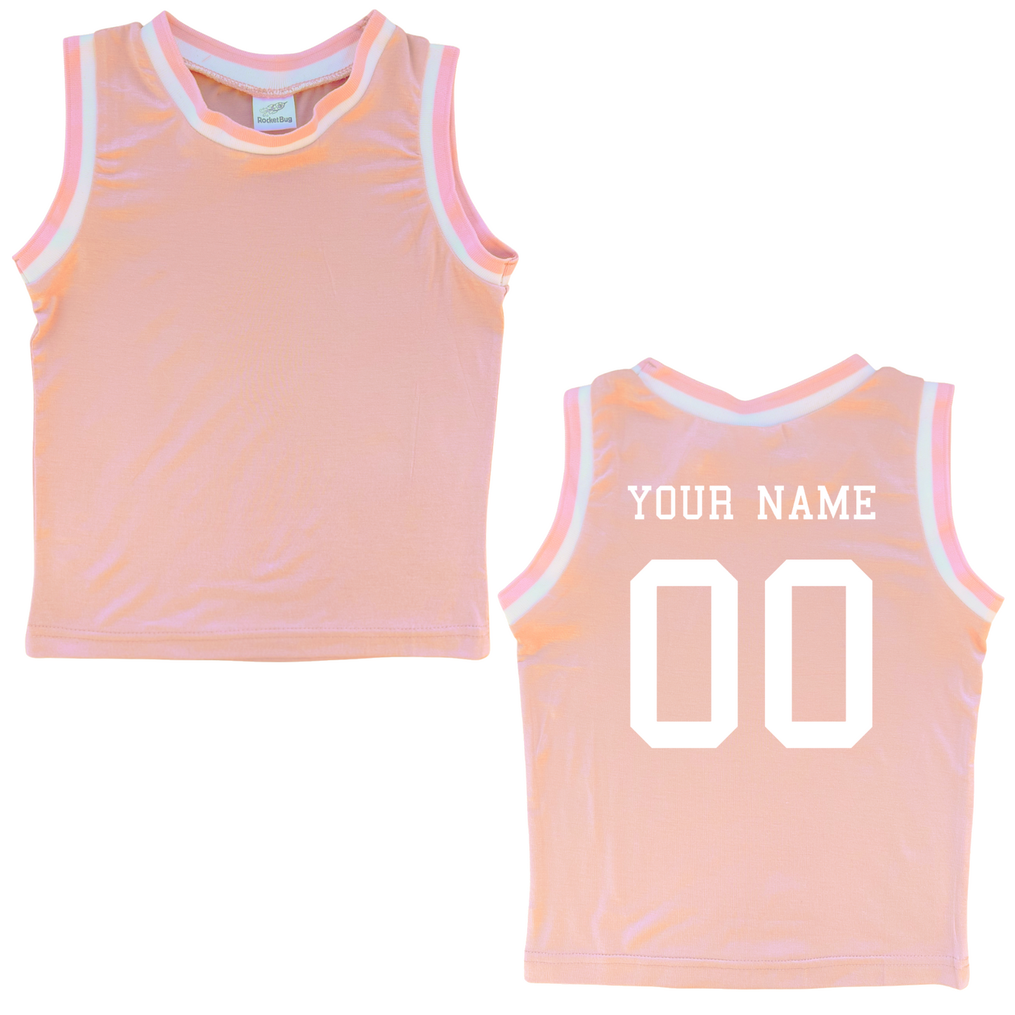Personalized Sleeveless Basketball Jersey for Toddlers- Personalized with Name and Number (Back Only)
