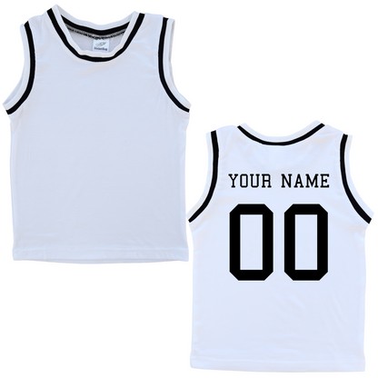 Personalized Sleeveless Basketball Jersey for Toddlers- Personalized with Name and Number (Back Only)