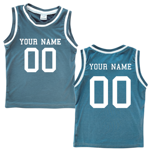 Personalized Sleeveless Basketball Jersey- Personalized with Name and Number (Front & Back)