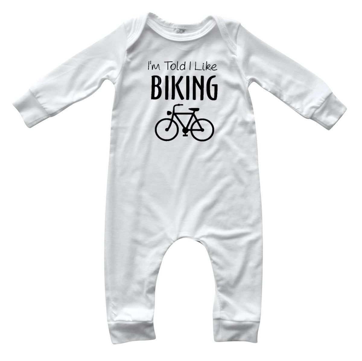 I'm Told I Like Biking Long Sleeve Romper