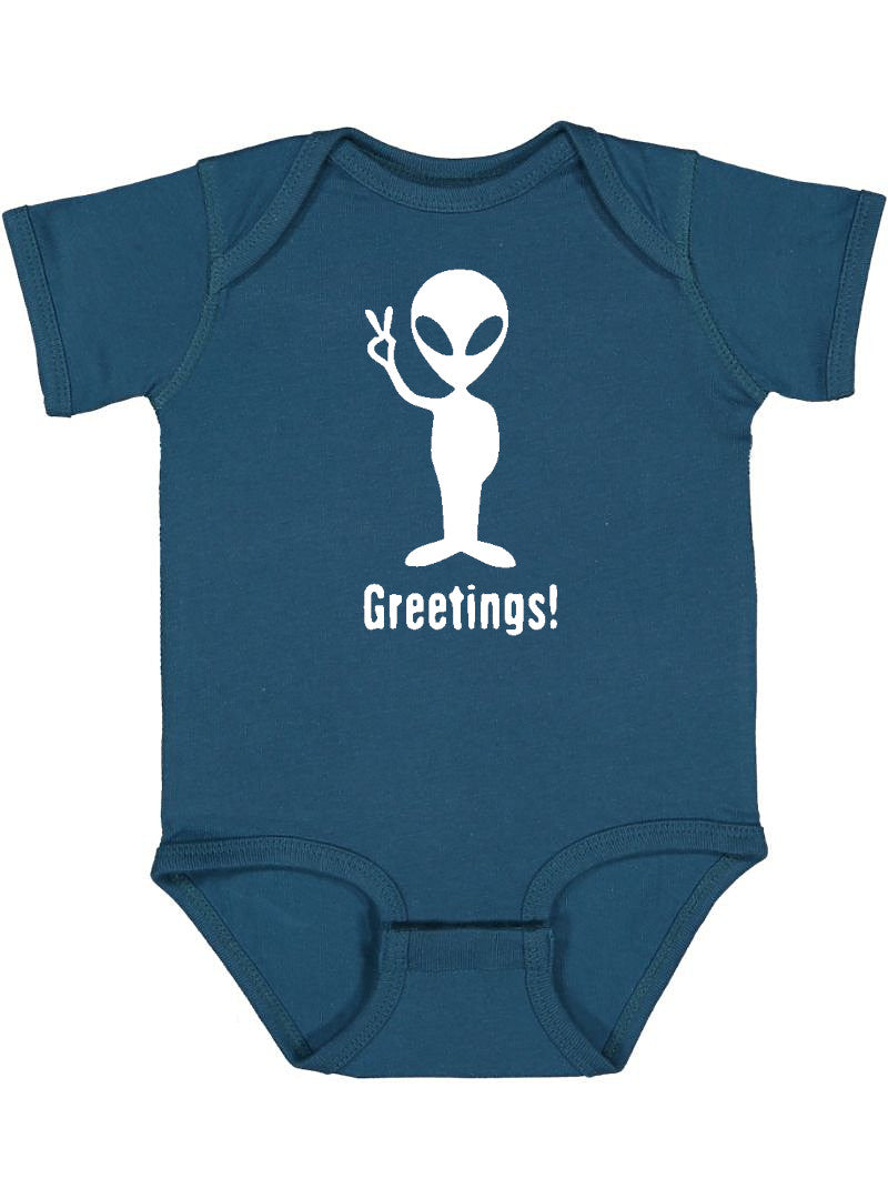 "Greetings" Alien Baby Bodysuit
