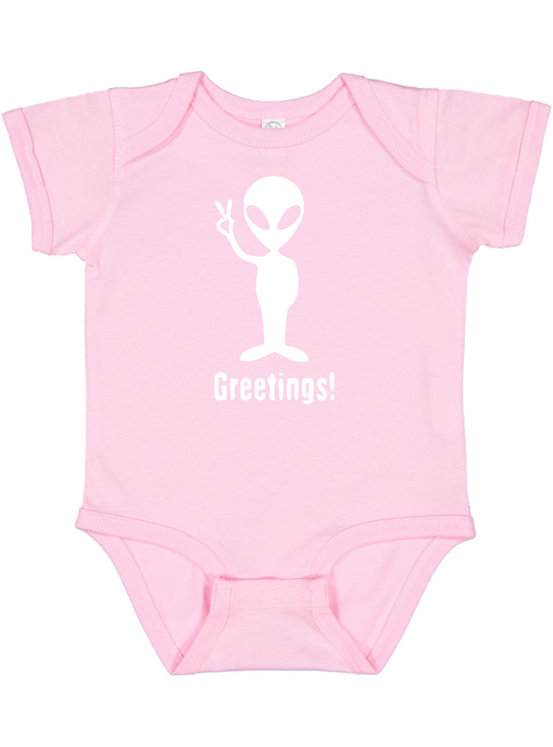 "Greetings" Alien Baby Bodysuit
