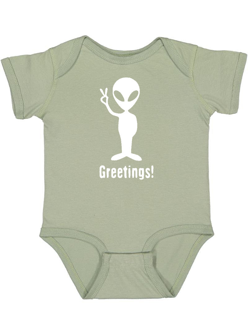 "Greetings" Alien Baby Bodysuit