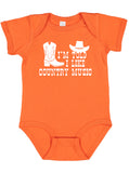 I'm Told I Like Country Music Silhouette Baby Bodysuit