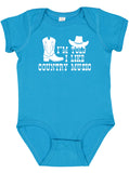 I'm Told I Like Country Music Silhouette Baby Bodysuit