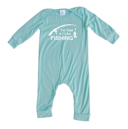 I'm Told I Like Fishing Long Sleeve Romper