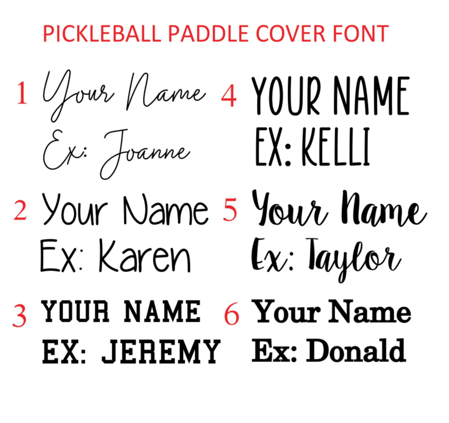 Personalized Pickleball Paddle Cover