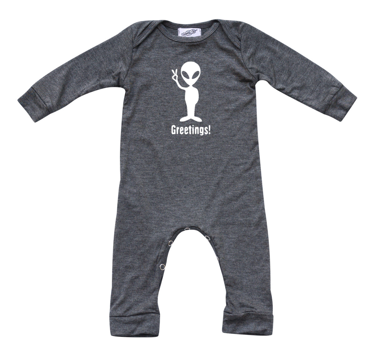 Greetings Silky Long Sleeve Romper Silky Heather Gray