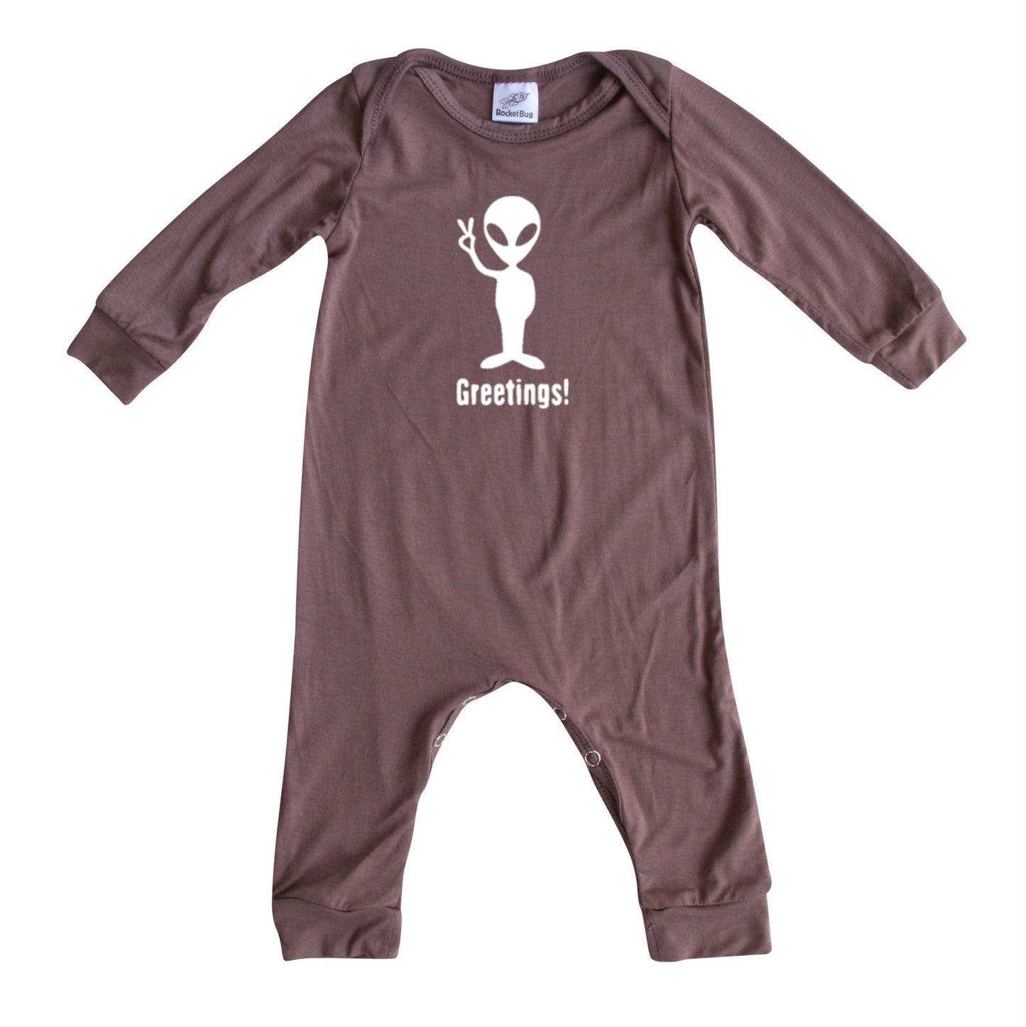 Greetings Silky Long Sleeve Romper Silky Dark Mauve