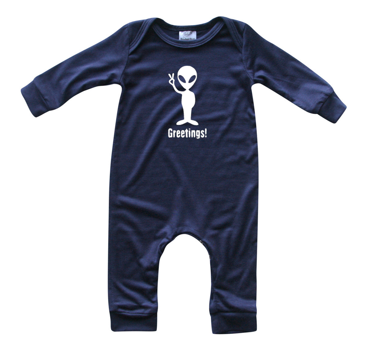Greetings Silky Long Sleeve Romper Silky Navy