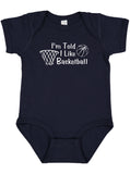 I'm Told I Like Basketball Silhouette Baby Bodysuit