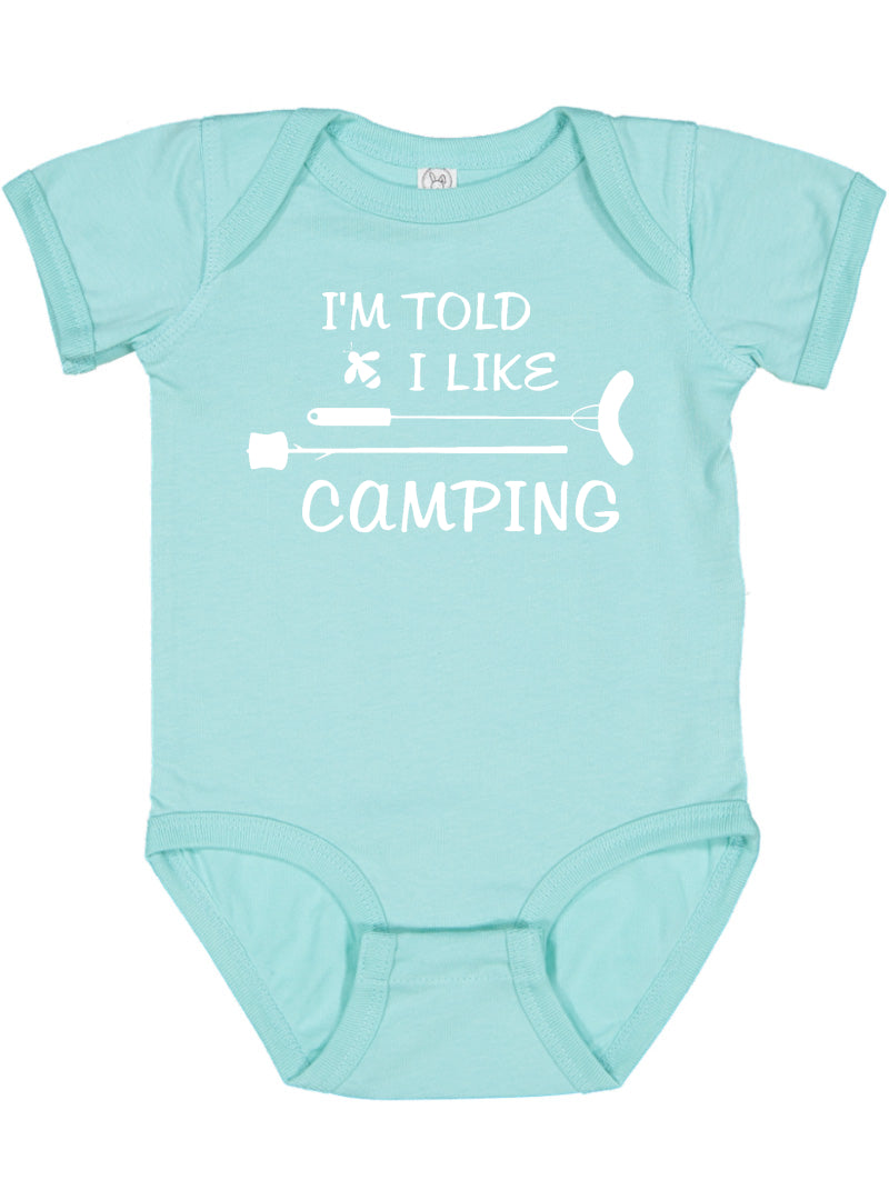I'm Told I Like Camping Silhouette Baby Bodysuit