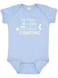 I'm Told I Like Camping Silhouette Baby Bodysuit