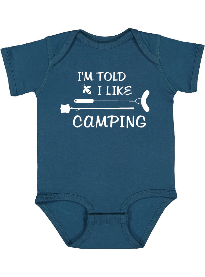 I'm Told I Like Camping Silhouette Baby Bodysuit
