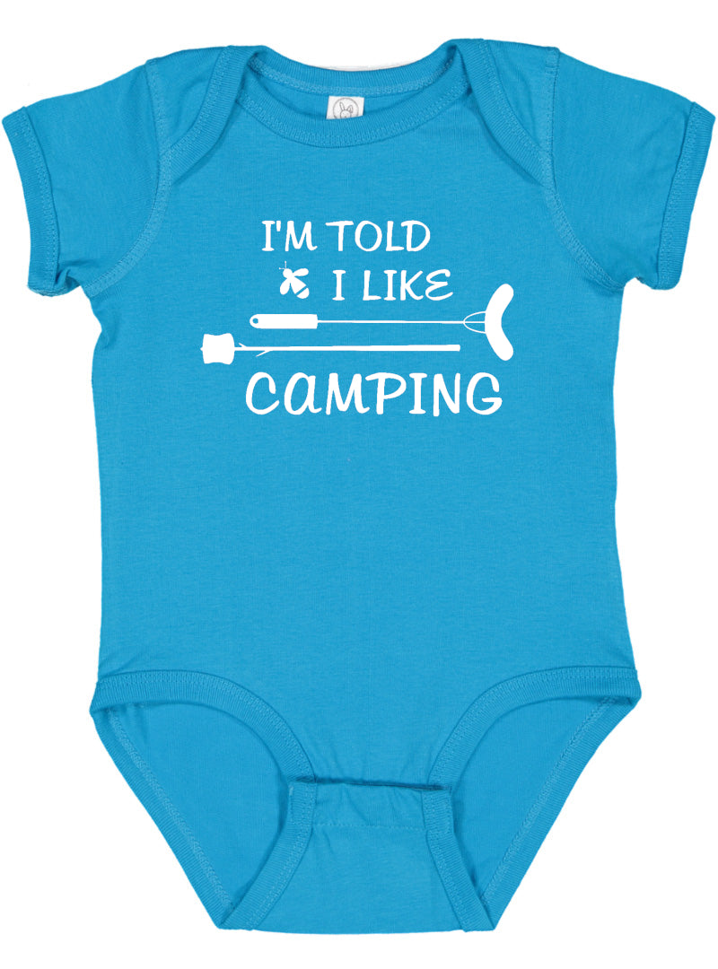 I'm Told I Like Camping Silhouette Baby Bodysuit