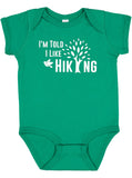 I'm Told I Like Hiking Silhouette Baby Bodysuit