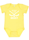 I'm Told I Like Hockey Silhouette Baby Bodysuit