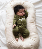 'Lush' Personalized Custom Silky Long Sleeve Baby Romper