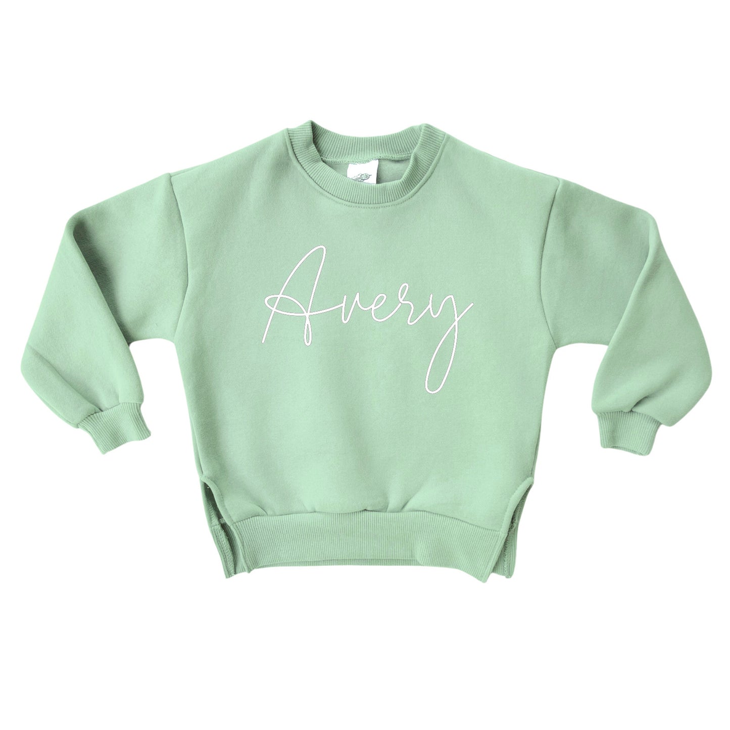 Rocket Bug Personalized Cozy Soft Cotton Crewneck Sweatshirt (Sweater) Mint