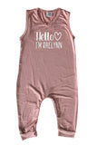 Personalized Hello Heart Silky Sleeveless Baby Romper
