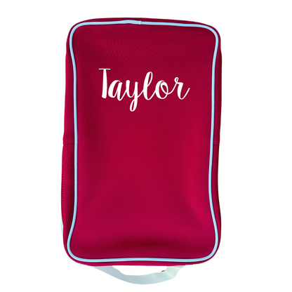 Personalized Pickleball Paddle Bag Cover for Two Paddles & Balls Red