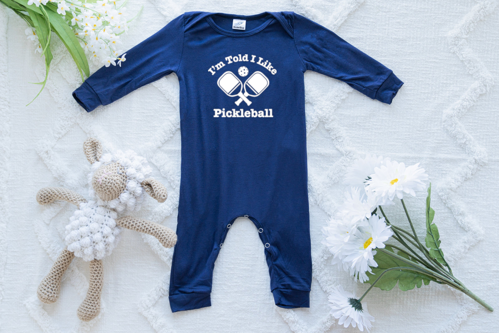 I'm Told I Like Pickleball Long Sleeve Romper