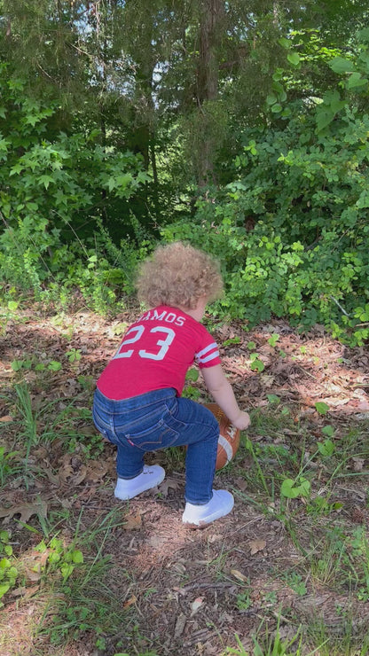 Custom Football Jersey Baby Bodysuit Personalized with Name and Number (Back Only)