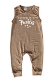 Protected By (Dog) Personalized Custom Silky Sleeveless Baby Romper for Boys and Girls