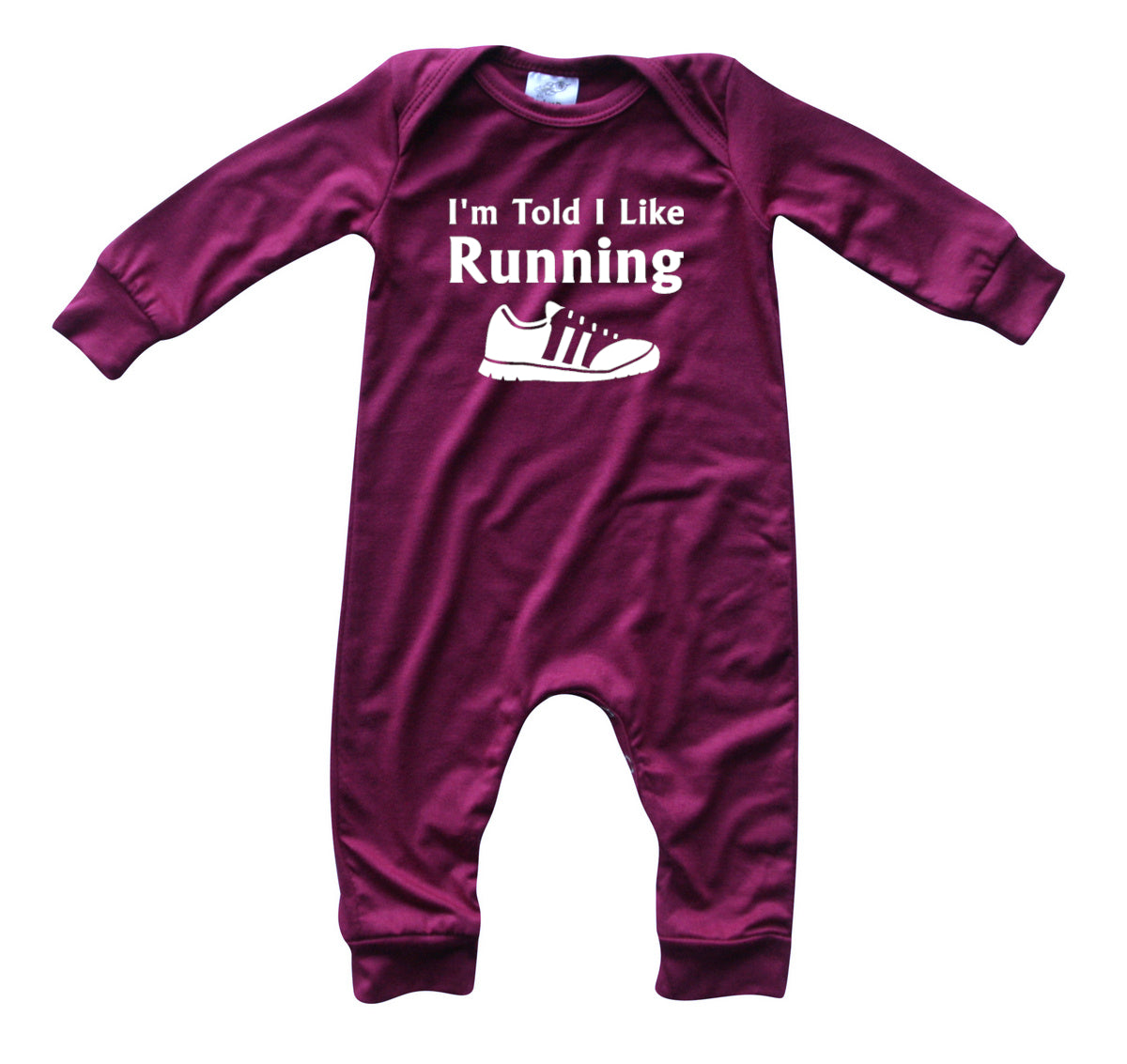 I'm Told I Like Running Long Sleeve Romper Silky Wine