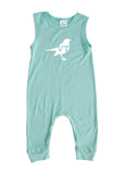 State Your Bird Silky Sleeveless Baby Romper for Boys and Girls