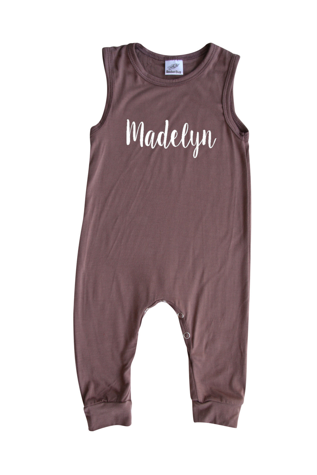"Lush" Personalized Custom Silky Sleeveless Baby Romper for Boys and Girls