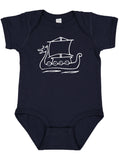 Viking Ship Silhouette Baby Bodysuit