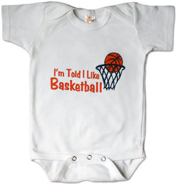I'm Told I Like Basketball Baby Bodysuit