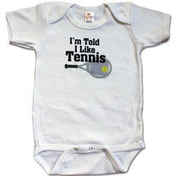 I'm Told I Like Tennis Baby Bodysuit